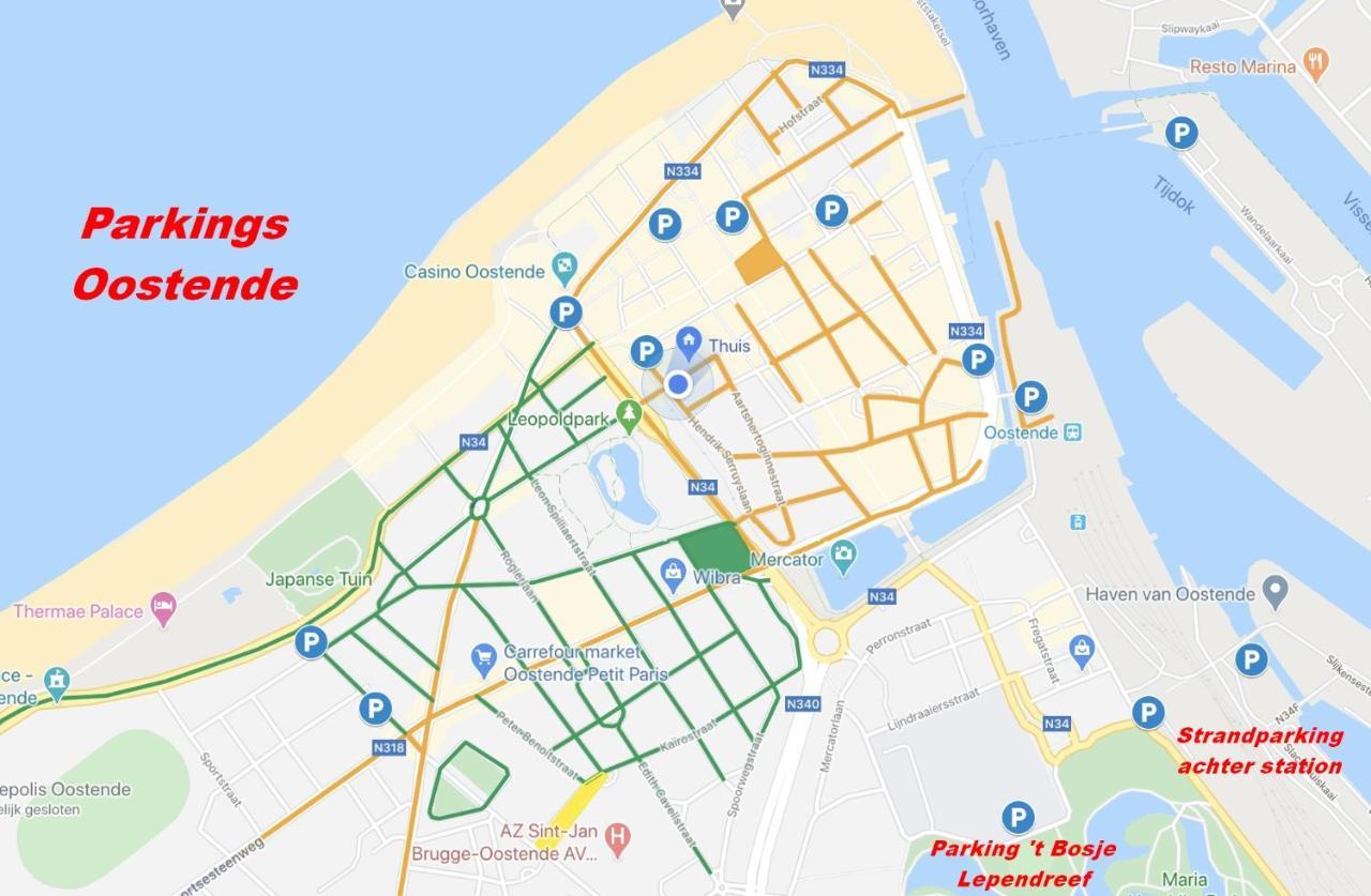 Vakantieappartement Emiel Centrum Oostende Met Garage 外观 照片