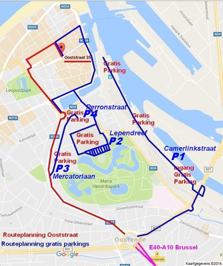 Vakantieappartement Emiel Centrum Oostende Met Garage 外观 照片